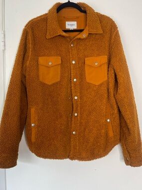 Goodfellow & Co Men's Orange Sherpa Snap Jacket